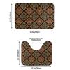 Bathroom Rugs Bath Mat 2 Piece Flannel Bath Mat Compatible with Traditional Floral Paisley Bandanna Pattern, Non-Slip Soft Water Absorbent Shower Rug, Machine Washable Quick Dry Bath Rugs view 2