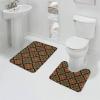 Bathroom Rugs Bath Mat 2 Piece Flannel Bath Mat Compatible with Traditional Floral Paisley Bandanna Pattern, Non-Slip Soft Water Absorbent Shower Rug, Machine Washable Quick Dry Bath Rugs view 3