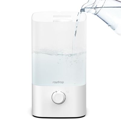 raydrop Humidifiers for Bedroom, 2.5L Top Fill Cool Mist Humidifiers for Home, Large Room, Baby, and Plant, Essential Oil Diffuser with Cycling 7 Color Lights, 360 Nozzle, Auto Shut-Off, White