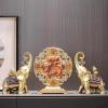 10" Elephant Statue -Gold-Loving Elephant Couple Figurine -A Pair- Trunk Up Lucky Elephant Statue Figurine Home Office Decor- Gifts for Women view 3