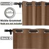 Frelement Grommet Curtains Breathable Linen Drapes Decorative Extra Long Curtains for High Ceilings Loft 17ft Length Thermal Insulated Drapes, 100" W x 204" L, 1 Panel, Orange Copper view 2