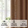 Frelement Grommet Curtains Breathable Linen Drapes Decorative Extra Long Curtains for High Ceilings Loft 17ft Length Thermal Insulated Drapes, 100" W x 204" L, 1 Panel, Orange Copper view 3