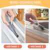 Multi-Purpose Household Window Cleaner Tool for Door Gap Track Cleaning, 2 in 1 Groove Cleaning Tool Window Frame Door Groove Cleaning Brush, Hand held Crevice Cleaner (Grey) view 3