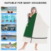 Geometric Art Beach Towel - 35x71 Inch Sand Proof Water Absorbent Travel Towel for Adults, Black Lines Dark Green Color Block Splice Quick Dry Pool Towel Travel Camping Blanket for Yoga Bathroom view 2