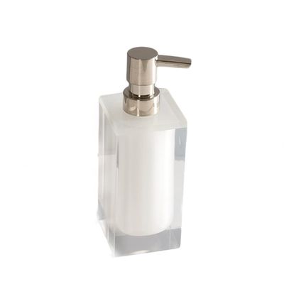Soap Dispensers Countertop Soap Dispenser Eco-Friendly Resin Lotion Dispensers Pump Bottle Black White Grey 400ml/14oz for Home Hotels soap Dispenser Pump Bathroom Accessories (Color : White)