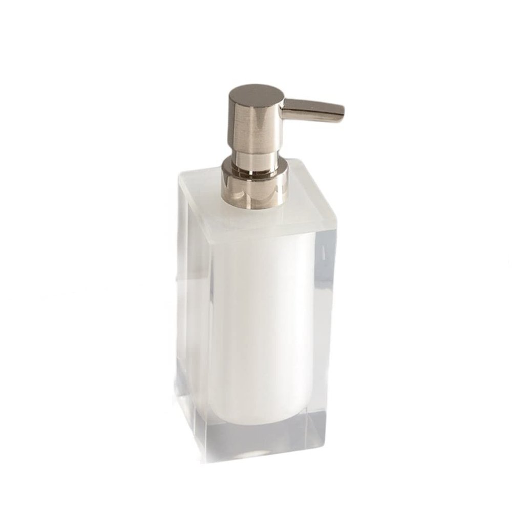 Soap Dispensers Countertop Soap Dispenser Eco-Friendly Resin Lotion Dispensers Pump Bottle Black White Grey 400ml/14oz for Home Hotels soap Dispenser Pump Bathroom Accessories (Color : White)