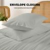 SlumberWell Giza Sheets Queen - Giza Egyptian Cotton Sheets - Sheet for Queen Size Fit Upto 18 Inches Deep Mattress - 4 PCs Giza Cotton Sheet Set - Queen Size Giza Cotton Sheet, Light Grey Solid view 2