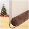 Triangle Under Door Draft Stopper Noise Blocker 38 Inches for Door Bottom Air Seal Insulation and Soundproof, Heavy Duty Weather Guard Snake Stripping, Brown view 1
