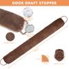 Triangle Under Door Draft Stopper Noise Blocker 38 Inches for Door Bottom Air Seal Insulation and Soundproof, Heavy Duty Weather Guard Snake Stripping, Brown view 2