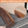 Triangle Under Door Draft Stopper Noise Blocker 38 Inches for Door Bottom Air Seal Insulation and Soundproof, Heavy Duty Weather Guard Snake Stripping, Brown view 3