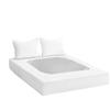 International Sheets 3 Piece Box Spring Cover - 100% Egyptian Cotton, 1000 TC, Wrap Around 4 Sides Bed Skirt for Hotel & Home, Fits Box Springs up to 8 Inch - Queen, Stripe White view 4