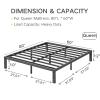 COMASACH Queen Bed Frame, Heavy Duty 12" High Black Metal Platform Bed, Sturdy Steel, No Box Spring Needed, Noise-Free, Easy Assembly view 2
