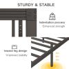 COMASACH Queen Bed Frame, Heavy Duty 12" High Black Metal Platform Bed, Sturdy Steel, No Box Spring Needed, Noise-Free, Easy Assembly view 4