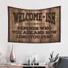Dsoluuing Funny House Decor Welcome Ish Depends Who You are Tapestry Tapistreys for Room Small Wall Tapestry (Size : 75X100CM) view 2