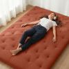 ZonLi Japanese Floor Futon Mattress Queen Size 80"x 60", 100% Cotton Cover 2.5'' Thicken Tatami Mattress, Foldable Sleeping Pad, Portable Dormitory Tatami Mat, Roll Up Floor Lounger Bed for Adult view 1