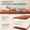 ZonLi Japanese Floor Futon Mattress Queen Size 80"x 60", 100% Cotton Cover 2.5'' Thicken Tatami Mattress, Foldable Sleeping Pad, Portable Dormitory Tatami Mat, Roll Up Floor Lounger Bed for Adult view 3
