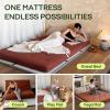 ZonLi Japanese Floor Futon Mattress Queen Size 80"x 60", 100% Cotton Cover 2.5'' Thicken Tatami Mattress, Foldable Sleeping Pad, Portable Dormitory Tatami Mat, Roll Up Floor Lounger Bed for Adult view 4