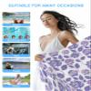 Lansemy Hydrangeas Beach Towel - 35x71 Inch Sand Proof Water Absorbent Travel Towel for Adults, Purple Botanical Flowers and Leaves Tiled Quick Dry Pool Towel Travel Camping Blanket for Yoga Bathroom view 4