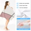 Black Lines Beach Towel - 35x71 Inch Sand Proof Water Absorbent Travel Towel for Adults, Geometric Art Flesh Pink Color Block Splice Quick Dry Pool Towel Travel Camping Blanket for Yoga Bathroom view 3