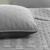 ROARINGWILD California Cal King Size Quilt Bedding Sets with Pillow Shams, Grey Oversized Lightweight Soft Bedspread Coverlet, Quilted Blanket Thin Comforter Bed Cover, 3 Pieces, 118x106 inches view 3