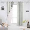 Abstract Stripes Blackout Curtains 84 Inches Long for Bedroom, Thermal Insulated Room Darkening Black Out Window Curtain Panels Grommet Drapes for Living Room, Blue White Modern Geometric Art 84x84 view 3