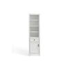 Maykoosh Urban Oasis Wood Classic Home Storage Tall Linen Cabinet in Vintage White, 3 Open Shelves, 1 Drawer, 1 Storage Cabinet, 15" D x 18" W x 67.62" H view 2