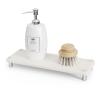 Johamoo Kitchen Sink Caddy Water Absorbing Stone Tray For Sink, Diatomite Bathroom Countertop Tray Organizer, Faucet Stone Drying Mat Coaster Soap Dish Sponge Dispenser Holder (White) view 1
