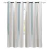 Abstract Blackout Curtains 72 Inches Long for Bedroom Living Room,Thermal Insulated Room Darkening Black Out Window Curtain Panels Grommet Drapes,Beige Teal Geometric Minimalistic Brush Stripes 104x72 view 1