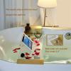Acrylic Bathtub Tray Caddy with Non-Slip Base, Reading Rack, Tablet Holder, Cellphone Tray, Wine Glass Holder & Gold Brushed Handles (27.6" Retractable) view 4