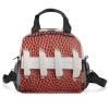 FINOWIN Lunch Bag Reusable Insulated Portable Thermal Waterproof Lunch Box Tote Bag, American Football Laces Print Lunch Bag for Women Men Beach Travel with Adjustable Shoulder Strap view 1