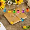 AWEELON 24 Pcs Plastic Duck Keychains Duck Party Favors Cute 3D Duck Resin Duck Chains with Sunglasses Charms Pendant Accessories for Birthday Party Supplies Baby Shower(mix color view 3