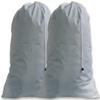 eco2go (2 Pack) Storage Laundry Bags, Silver, Drawstrings Locking Closures view 1