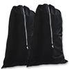 eco2go (2 Pack) Laundry Bags, Black, Drawstrings, Lock Closures view 1