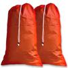 eco2go (2 Pack) Laundry Bags for Apartments, Orange, Drawstrings, Lock Closures view 1