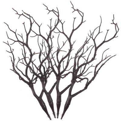GALPADA Simulated Plant Antlers Dark Brown Plastic Coral Branches Halloween Decor Small Twig Ornaments Lightweight Indoor Outdoor
