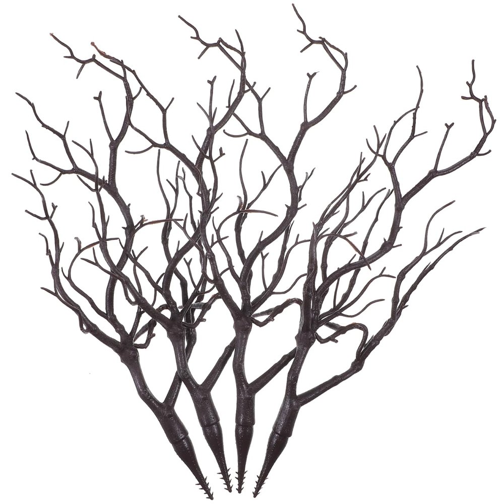 GALPADA Simulated Plant Antlers Dark Brown Plastic Coral Branches Halloween Decor Small Twig Ornaments Lightweight Indoor Outdoor