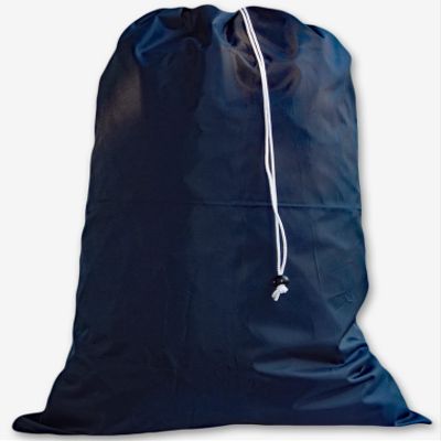 eco2go Navy Blue Dorm Room Laundry Bag with Drawstring, Lock Closure