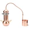 oiakus 2L Alembic Still, Copper Moonshine Still, Home Brew Wine Making Kit with Cooling Pipe, Home Brewing Kit for DIY Whiskey, Moonshine, Essential Oils, Hydrosols view 1