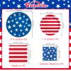 American Flag Patriotic Party Supplies Disposable dinner paper plates dessert paper plates Napkins and Cocktail napkins for Veterans Day Election Day 4th of July Independence Day Decorations, Serve 50 view 2