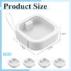 Kathfly 4 Pcs White Hair Tie Organizer Portable Hair Accessory Storage Containers Stackable Tie Bobby Pin Holder Home Cotton Swab Dispenser Accessories Jewelry Organizer Box view 2