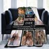 Custom Blanket Memorial Gift with Photo, Personalized Throw Blanket Using My Own Pictures for Christmas Family Mom Dad Dog Sisters Friends Besties Aunts Wife (8 Photos), Best Sisters Ever, W60"xL90" view 3