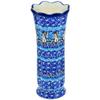 Polmedia Polish Pottery Vase UNIKAT - Snowmen Circle Pattern Handmade in Boleslawiec Poland by Ceramika Artystyczna + Certificate of Authenticity view 1