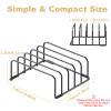 Fikoksol Cutting Board Organizer and Baking Sheet Rack, [1-Pack] Black Heavy Duty Metal Cookie Sheet Organizer for Cutting Board Storage & Plate Holder for Cabinet, Tray Dividers for Cabinets view 2