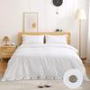 eBeddy Linens Luxury 800 TC Ultra Silky Soft Egyptian Cotton Alaskan King 132x120 Size 3-Pieces Duvet Cover Button Closure & Corner Ties Durable and Fade Resistant, White view 1