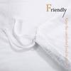 eBeddy Linens Luxury 800 TC Ultra Silky Soft Egyptian Cotton Alaskan King 132x120 Size 3-Pieces Duvet Cover Button Closure & Corner Ties Durable and Fade Resistant, White view 4
