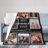 Custom Blanket with Photos Customized Blanket Personalized Flannel Throw Blankets for Adult Kid Birthday Christmas Halloween Fathers Mothers Valentines Day Gift (8 Photos), Best Family Ever, W50"xL70" view 3