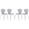 Maykoosh Modern Transparent Side Chairs - Set of 4 - Boho Dining Room Accent Furniture view 1
