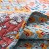 Benzara Turin 60 Inch Throw Blanket Microfiber Patchwork Floral Print Multicolor view 4