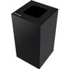 Global Industrial Square Recycling/Trash Can with Waste Lid, 36 Gallon, Black view 1