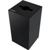 Global Industrial Square Recycling Can with Mixed Recycling Lid, 36 Gallon, Black view 1